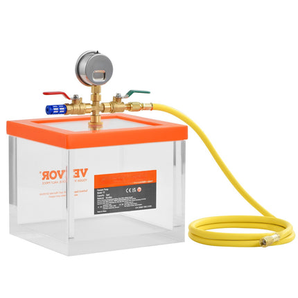 2 Gallon Acrylic Vacuum Degassing Chamber, -29 inHg