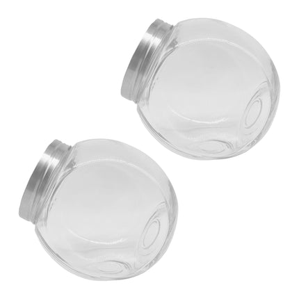 2 skleněné dózy, každá 2L, vzduchotěsná víčka