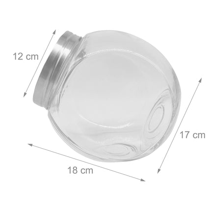 2 skleněné dózy, každá 2L, vzduchotěsná víčka