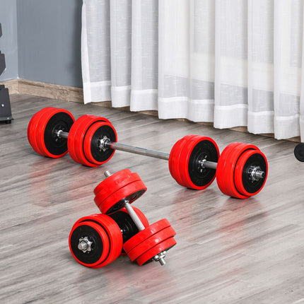 Nastavitelná sada činek 2 v 1, 20/30 kg, ocel a PP plast