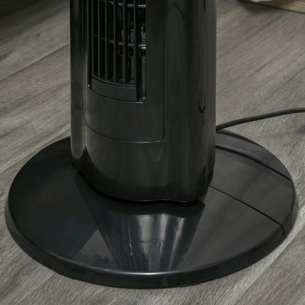 2-in-1 Tower & Stand Fan, Remote Control, Timer, Black