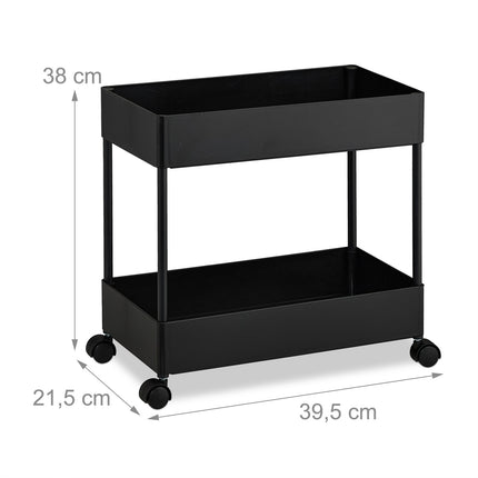 2patrový servírovací vozík s kolečky 360°