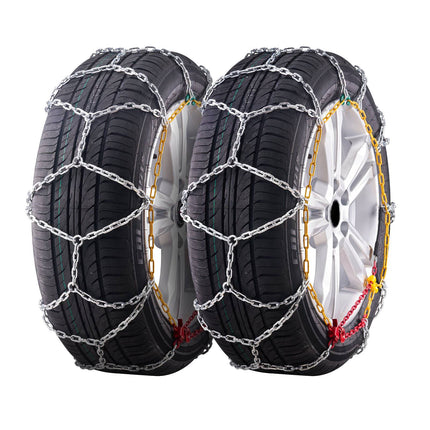 2-Pack Manganese Steel Snow Tire Chains, Emergency Traction