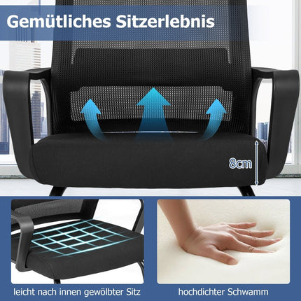 Sada 2 ergonomických jednacích židlí s bederní opěrkou