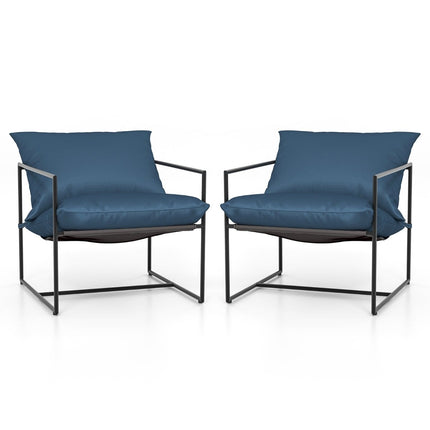 2-teiliges ergonomisches Liegestuhl-Set mit Kissen, Metallrahmen