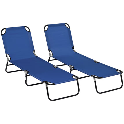 Sada 2 skládacích zahradních lehátek, opěradlo v 5 polohách