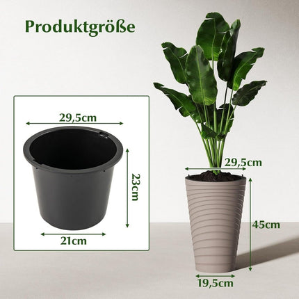 Sada 2 truhlíků odolných povětrnostním vlivům s odvodněním, 45 cm