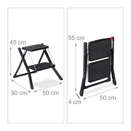 2-step folding stepladder