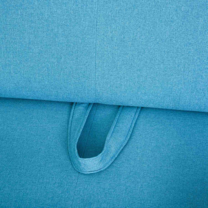 2-seater sofa bed - storage, light gray polycotton