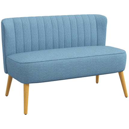 2-Seater Sofa, Soft Cushioning, Easy-Care Cover, Blue