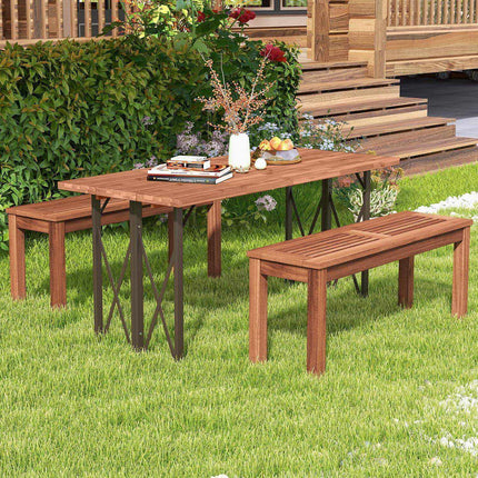 2-Seater Solid Wood Garden Bench – Weatherproof, 100x30.5 cm