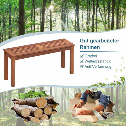 2-Seater Solid Wood Garden Bench – Weatherproof, 100x30.5 cm