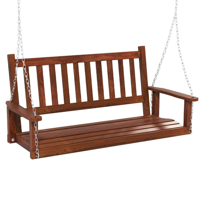 2-Sitzer Hollywoodschaukel aus Massivholz, verstellbare Ketten, 230 kg Tragkraft