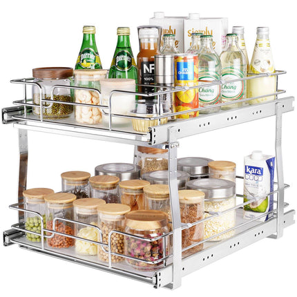 2-Tier Slide-Out Cabinet Organizer, 41 x 53.3 cm