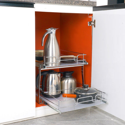 2-Tier Slide-Out Cabinet Organizer, 41 x 53.3 cm
