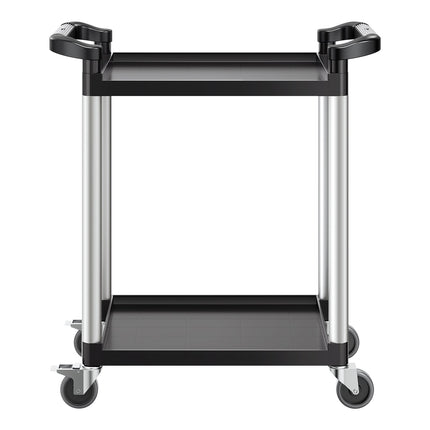 2-Tier Utility Cart, 300 lb Capacity, Locking Casters