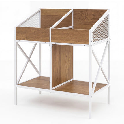 2-Tier Vinyl Record Storage Rack, Holds 250 Albums