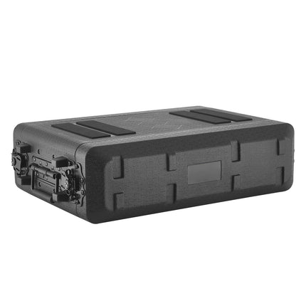 2U Rackmount Flight Case, 260 mm Depth, Mic Storage