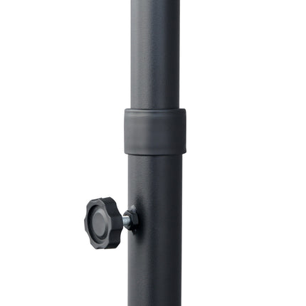 Půlkulatý balkonový slunečník 2x2m, voděodolný, tmavě šedá