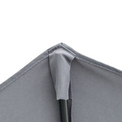 Půlkulatý balkonový slunečník 2x2m, voděodolný, tmavě šedá