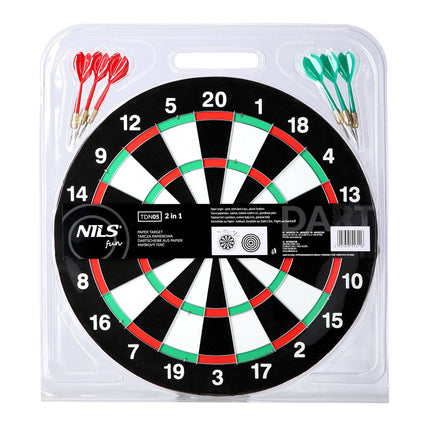 2-in-1 Dart Game Set with Nils Fun Feature