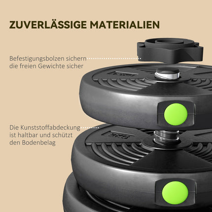 2v1 sada činek, nastavitelná 30 kg, protiskluzová, černo-zelená