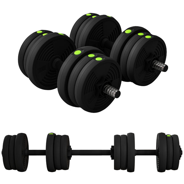 2-in-1 Dumbbell Set, Barbell & Dumbbell, 20 kg, Non-Slip