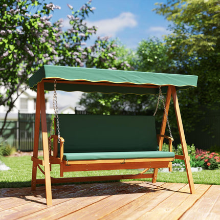 Zahradní houpačka trojmístná se stříškou - sklopná, nosnost 330 kg