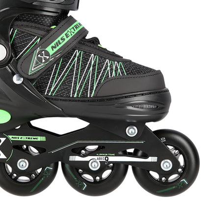 2-in-1 Inline & Ice Skates, Black/Green, Size L (39-42)