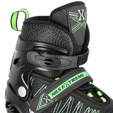 2-in-1 Inline & Ice Skates, Black/Green, Size S (31-34)