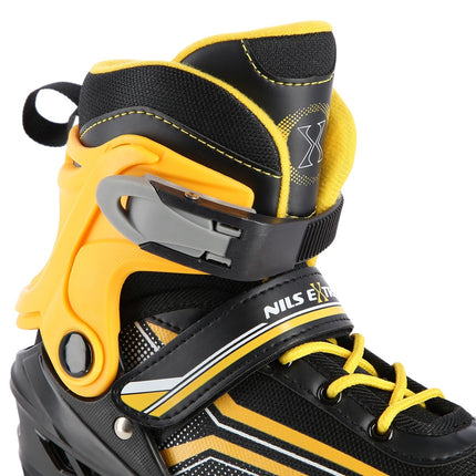 2-in-1 Inline & Ice Skates, Black/Orange, Size M (34-38)