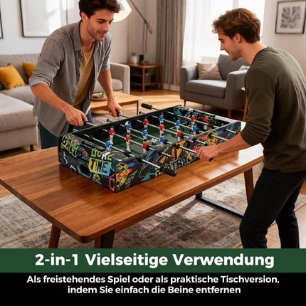 2v1 mini stolní fotbálek, odnímatelné nohy, 86cm