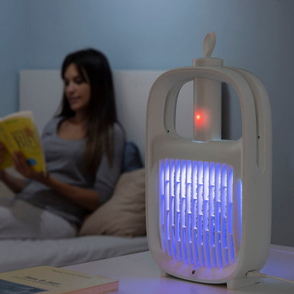 2 in 1 Rechargeable Mosquito Repellent Lamp and Insect-killing Racquet Swateck InnovaGoods