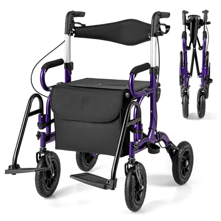 2v1 rolátor a invalidní vozík, skládací, nafukovací kola 23cm