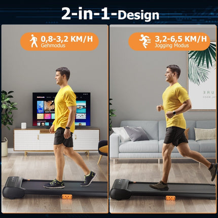 Běžecký pás 2 v 1 pod stůl s dálkovým ovládáním ve tvaru hodinek a LED displejem