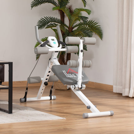 Nastavitelná lavice na břicho, LCD displej, ocel, nosnost 100 kg