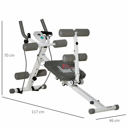 Nastavitelná lavice na břicho, LCD displej, ocel, nosnost 100 kg