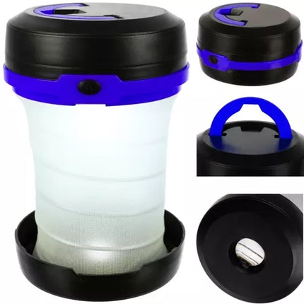 Skládací turistická lampa 2v1 – modrá
