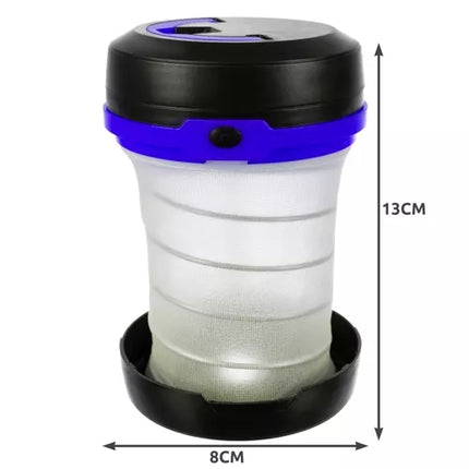 Skládací turistická lampa 2v1 – modrá