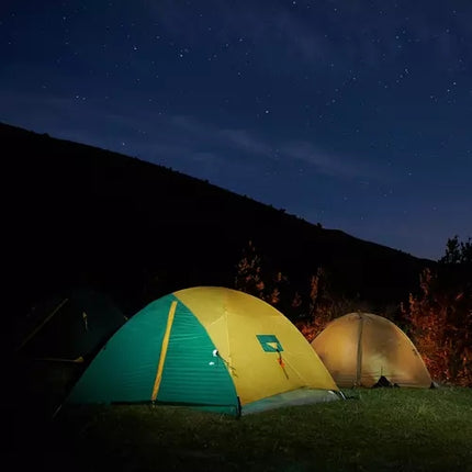 Skládací turistická lampa 2v1 – modrá