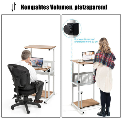 2v1 kancelářský stůl s výškově nastavitelnou deskou pro prezentace, 55 x 53 x 98 cm