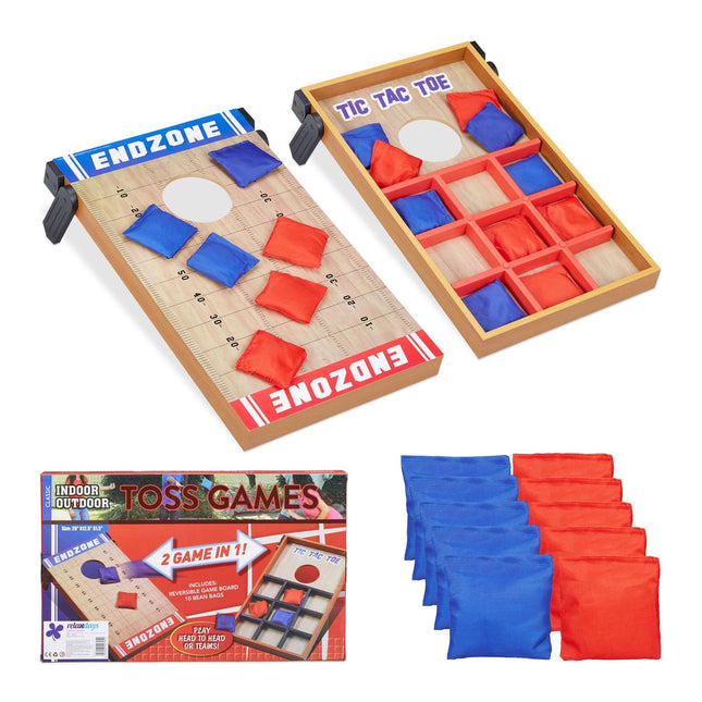 2-in-1 throwing game cornhole & three in a row