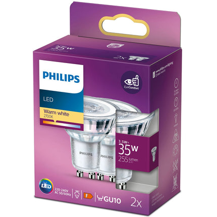 2 ks LED žárovka GU10 spot 35W 255lm