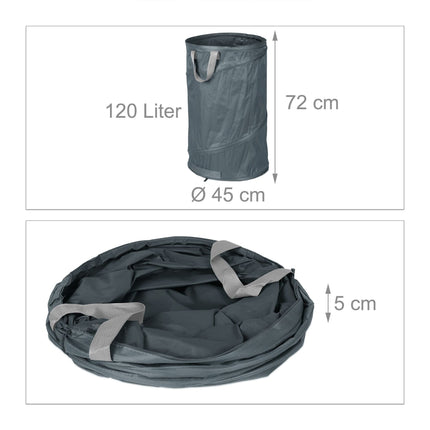 Zahradní pytle 2 ks, 120litrové, šedá