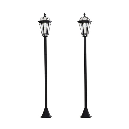 Solární LED pouliční světlo, IP44 voděodolné, úsporné, černá