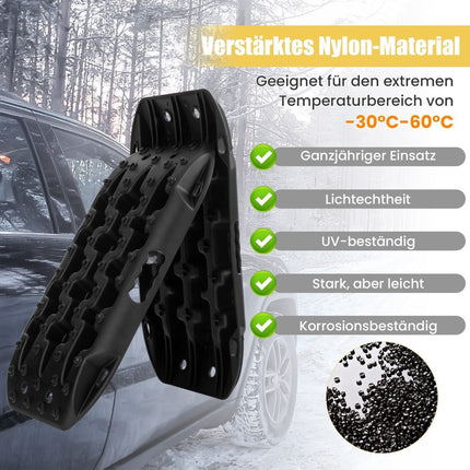 Trakční desky 2 ks pro offroad do písku/bláta/sněhu, 10 tun, černá