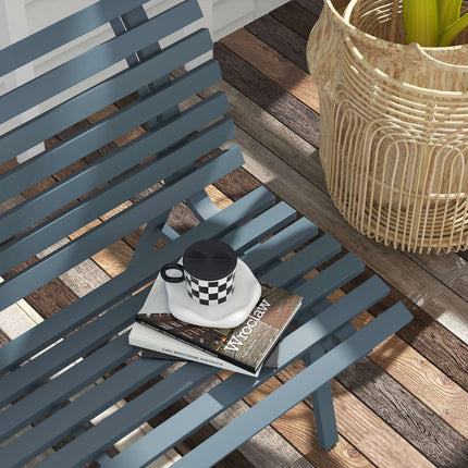 2-seater aluminum garden bench, weatherproof and UV-resistant