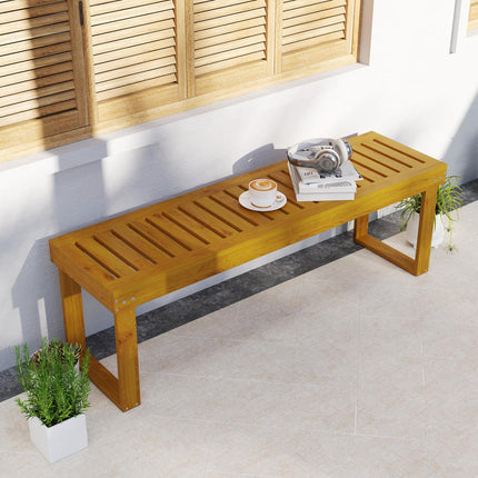 2-seater wooden garden bench, weatherproof, 300 kg capacity