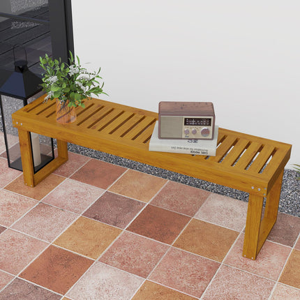 2-seater wooden garden bench, weatherproof, 300 kg capacity