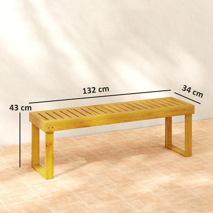 2-seater wooden garden bench, weatherproof, 300 kg capacity